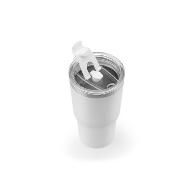 JOYNER M. Compact stainless steel travel cup (91 recycled) with vacuum insulated double wall and matt finish 600 mL